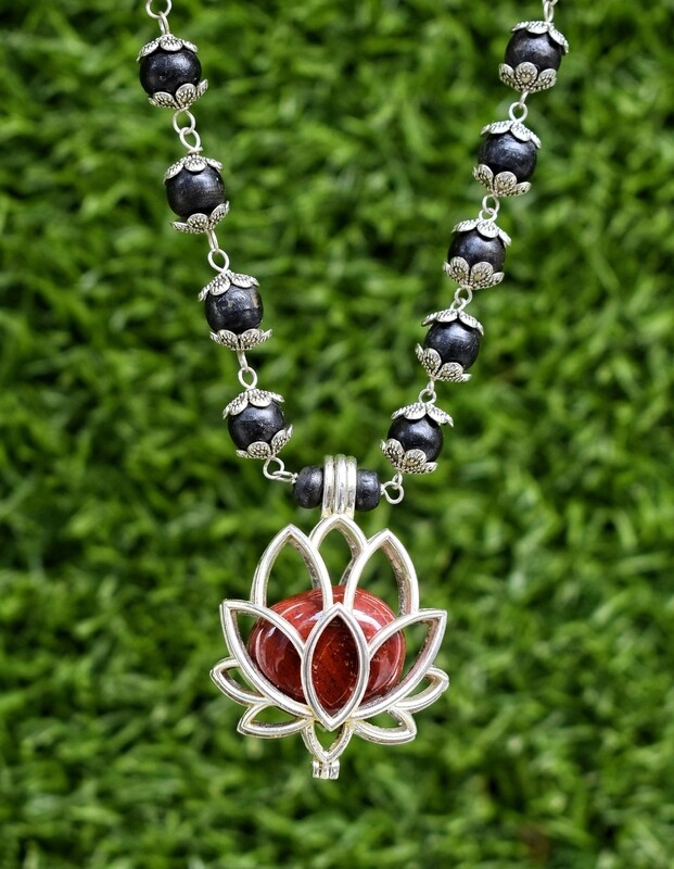 Red Lotus Flower Mala