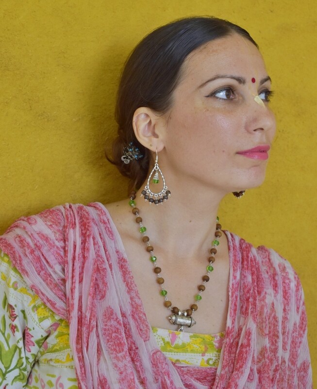 Sri Hara (Silver Tulasi Mala With Earings)