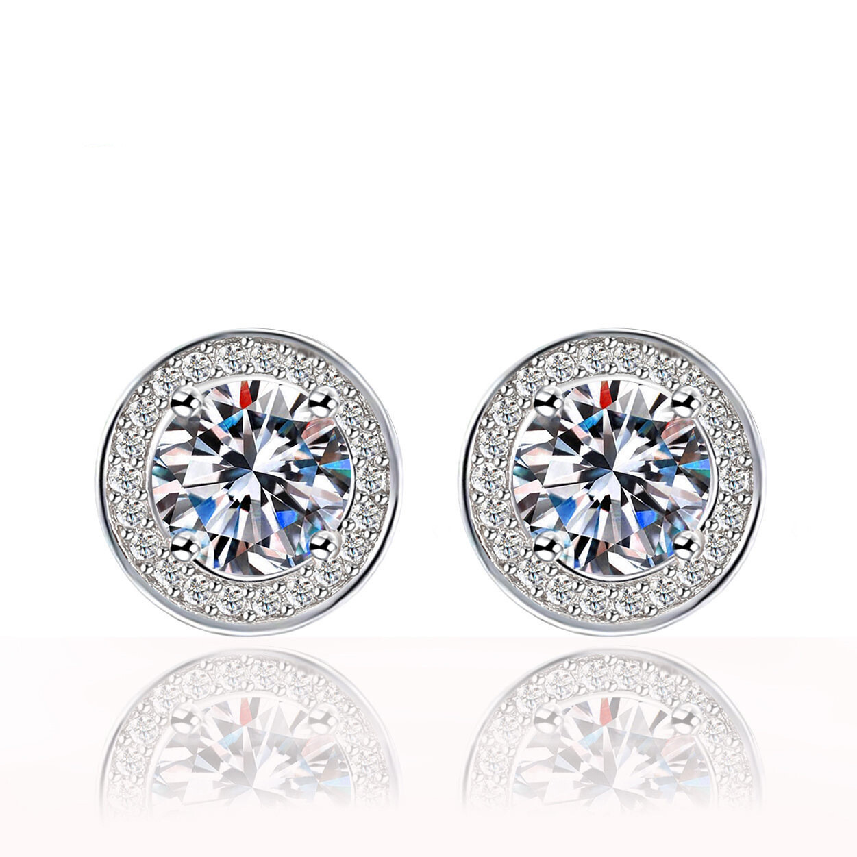 Fashionable Faux Diamond Earring Set, Size: 6.5MM.