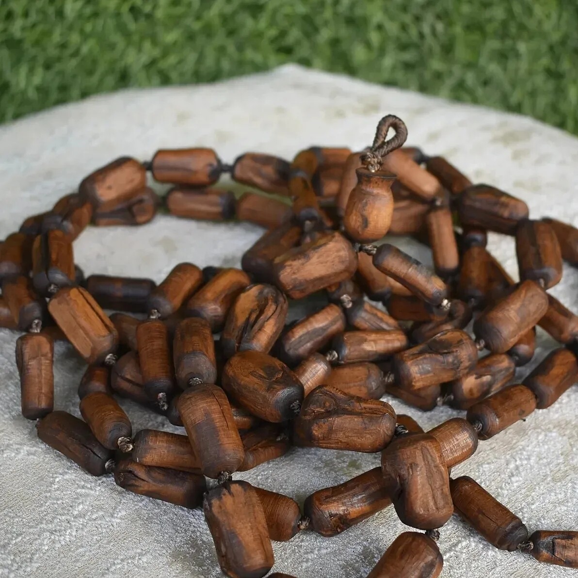 Raw Tulasi Japa Mala 108 Beads