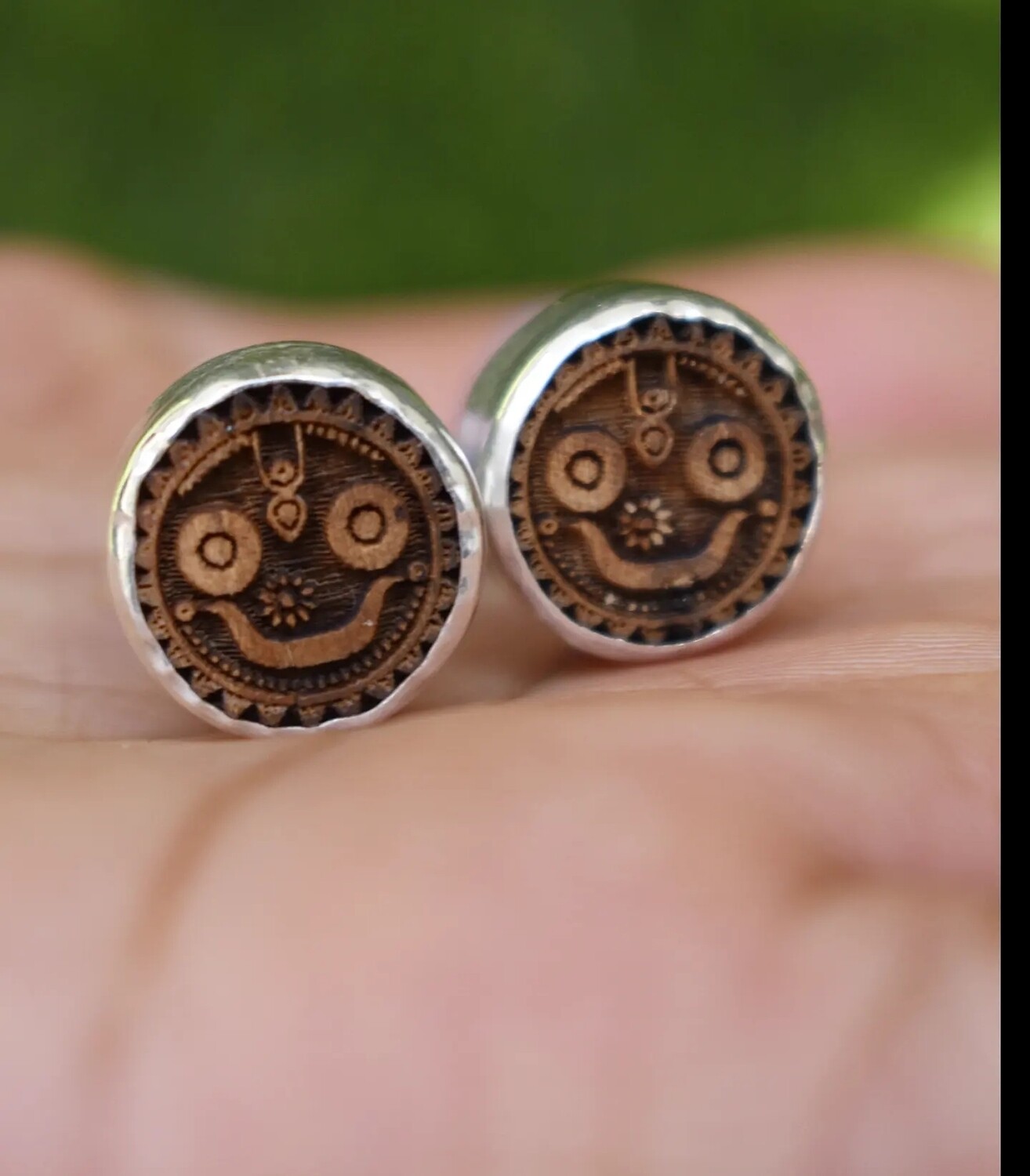 Jagannath Silver Tulasi Studs