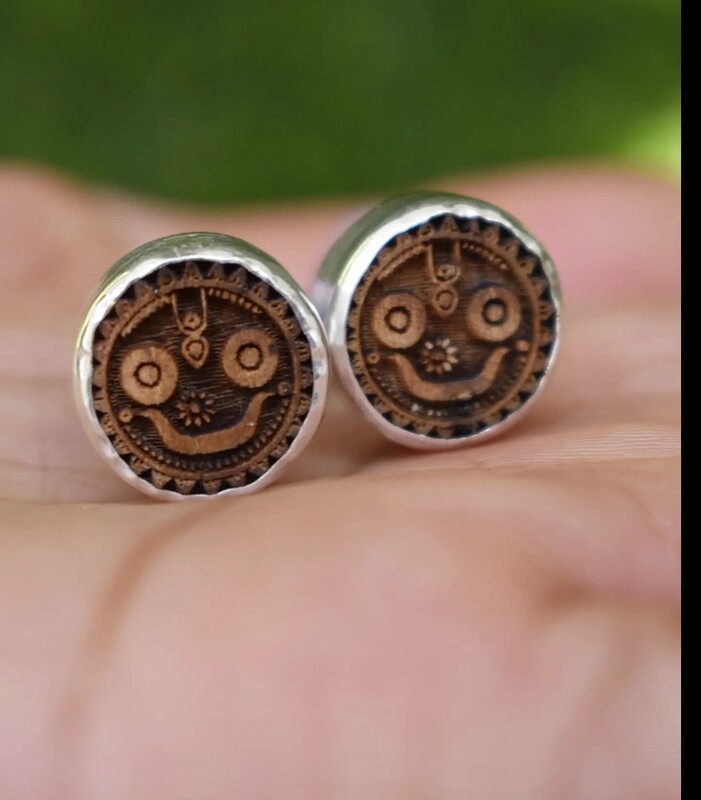 Jagannath Silver Tulasi Studs