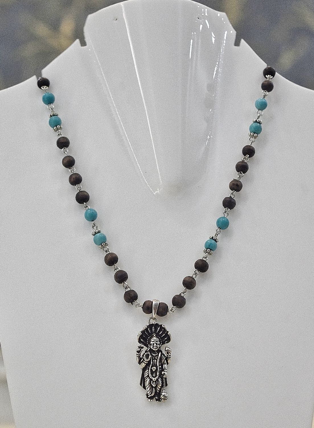 Sri Vishnu Pendant Tulasi Mala