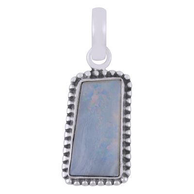 4. Classic Rawa Work Around Australian Opal Doublet Fancy Shape 925 Sterling Solid Silver Pendant Item No.:  R102035-9