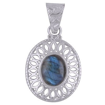 37. Gorgeous Jali Cut work Pattern Around Labradorite Oval Shape 925 Sterling Solid Silver RingItem No.:  R101488-14