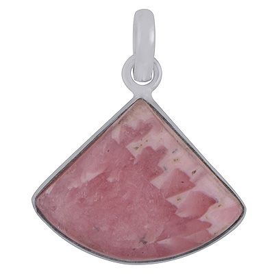 42. Stunning Plain Rhodochrosite Fancy Shape 925 Sterling Solid Silver Pendant  Item No.:  R101284-109