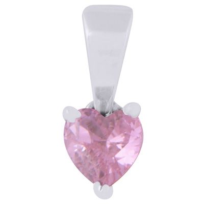 53. Gorgeous Heart Shaped Gemstone Cubic Zirconia 925 Sterling Solid Silver PendantItem No.:  R301150-8