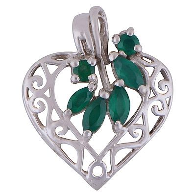 60. Green Onyx 925 Sterling Silver Pendant  Item No.:  R300708-131