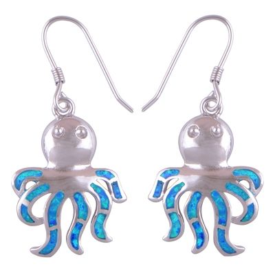 36. 925 Sterling Silver Opal EarringsItem No.:  R1501038-1