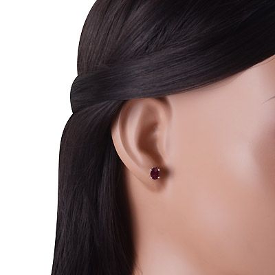 16. Classic Prong Setting Tourmaline Oval Shape 925 Sterling Solid Silver Stud EarringsItem No.:  R6500710-2