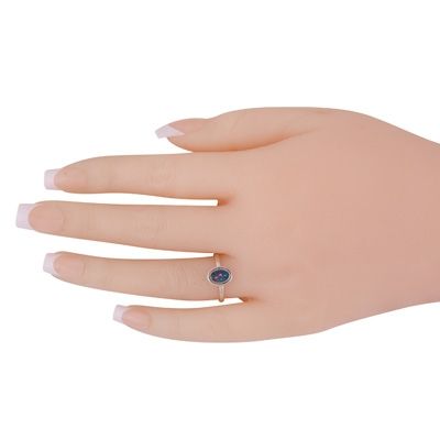 6. Plain Wire Around Ethiopian Black Opal Oval Shape 925 Sterling Solid Silver Ring