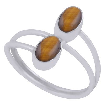 11. Stunning Shank Design Around Tiger&#39;s Eye Oval Shape 925 Sterling Solid Silver Ring  Item No.:  R3403453-11