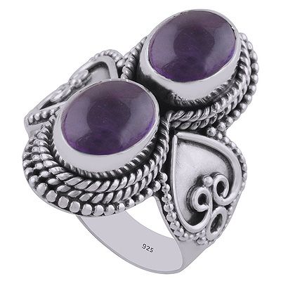 32. Amethyst 925 Sterling Silver Ring  Item No.:  R3402622-1