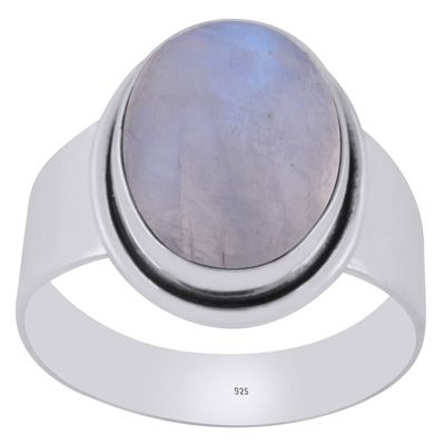9. Beautiful Men&#39;s Rainbow Moonstone Oval Shape 925 Sterling Solid Silver Ring  Item No.:  R8700011-3