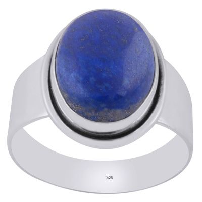 10. Beautiful Men&#39;s Lapis Oval Shape 925 Sterling Solid Silver RingItem No.:  R8700011-5