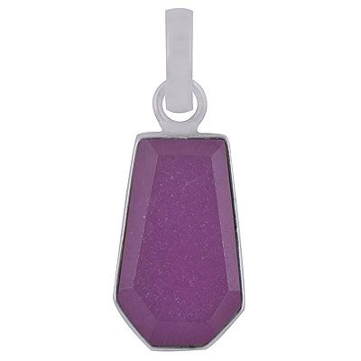 67. Gorgeous Gemstone Lavender Jade Coffin Shape 925 Sterling Solid Silver PendantItem No.:  R301098-17