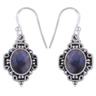 45. 925 Sterling Silver Labradorite Earrings  Item No.:  R1501844-4