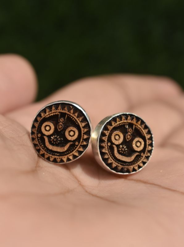 Jagannath Silver Tulasi Studs