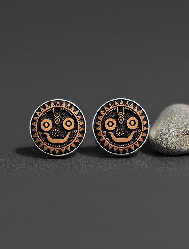 Jagannath Silver Tulasi Studs