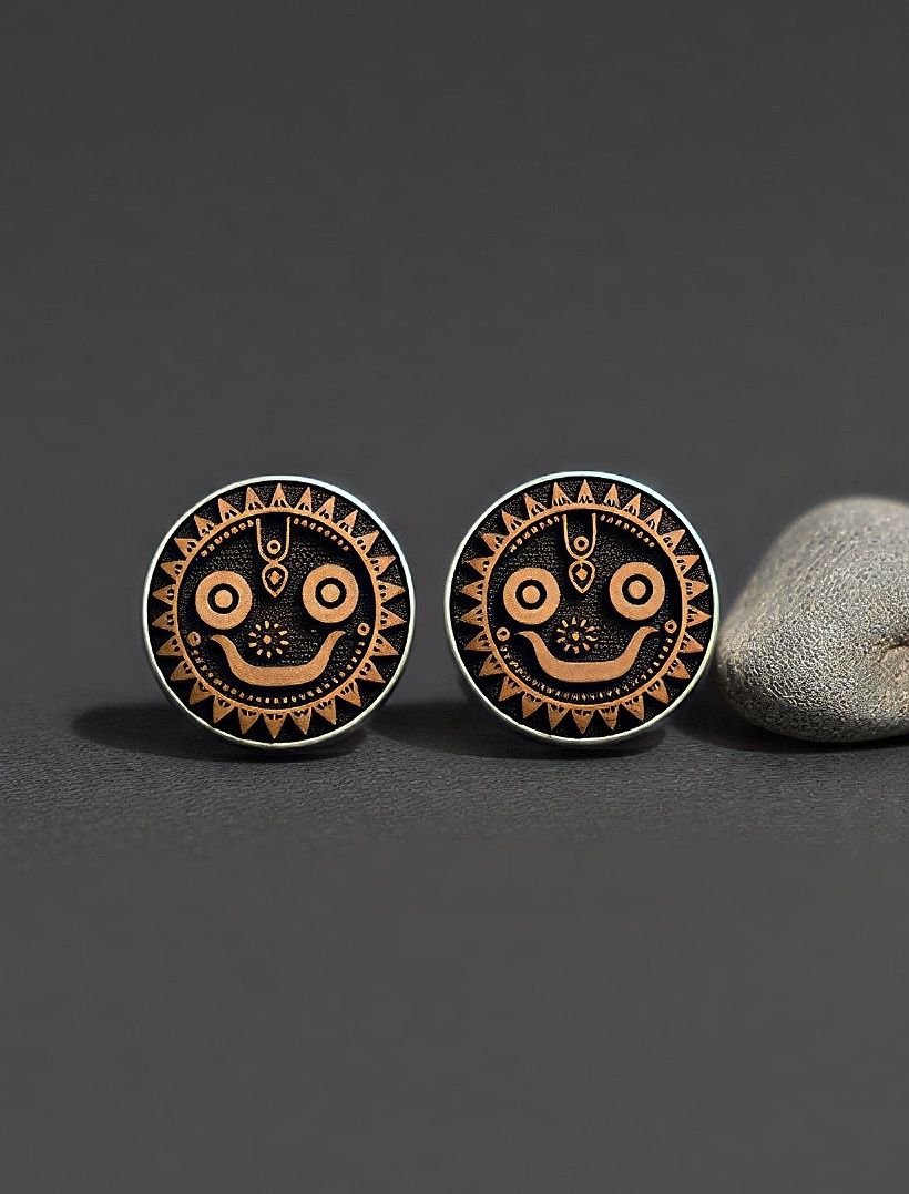 Jagannath Silver Tulasi Studs