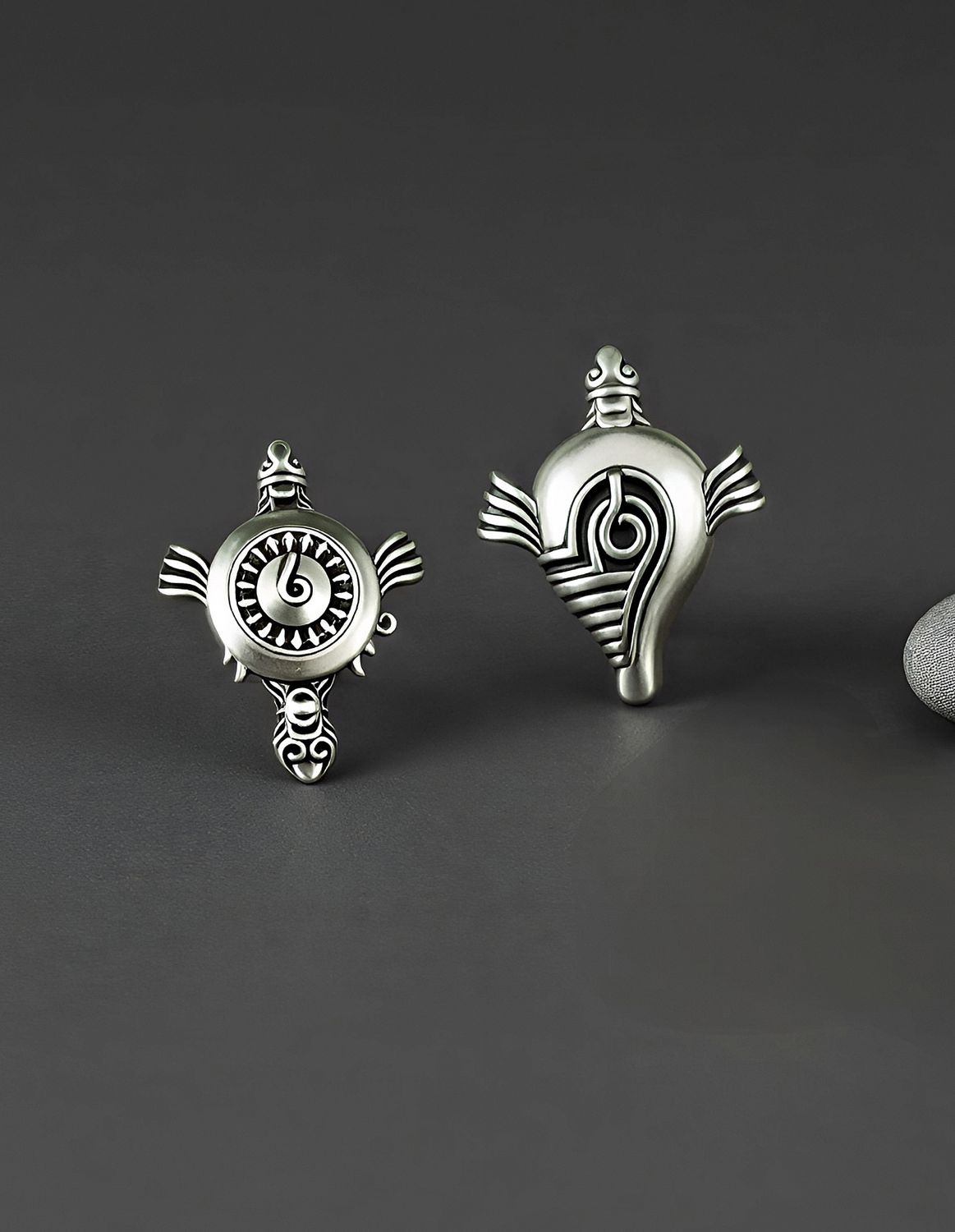 Shank Chakra Silver Studs