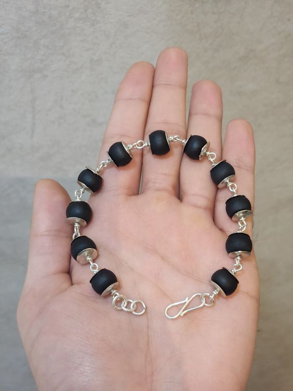 Classy Black Silver Tulasi Bracelet