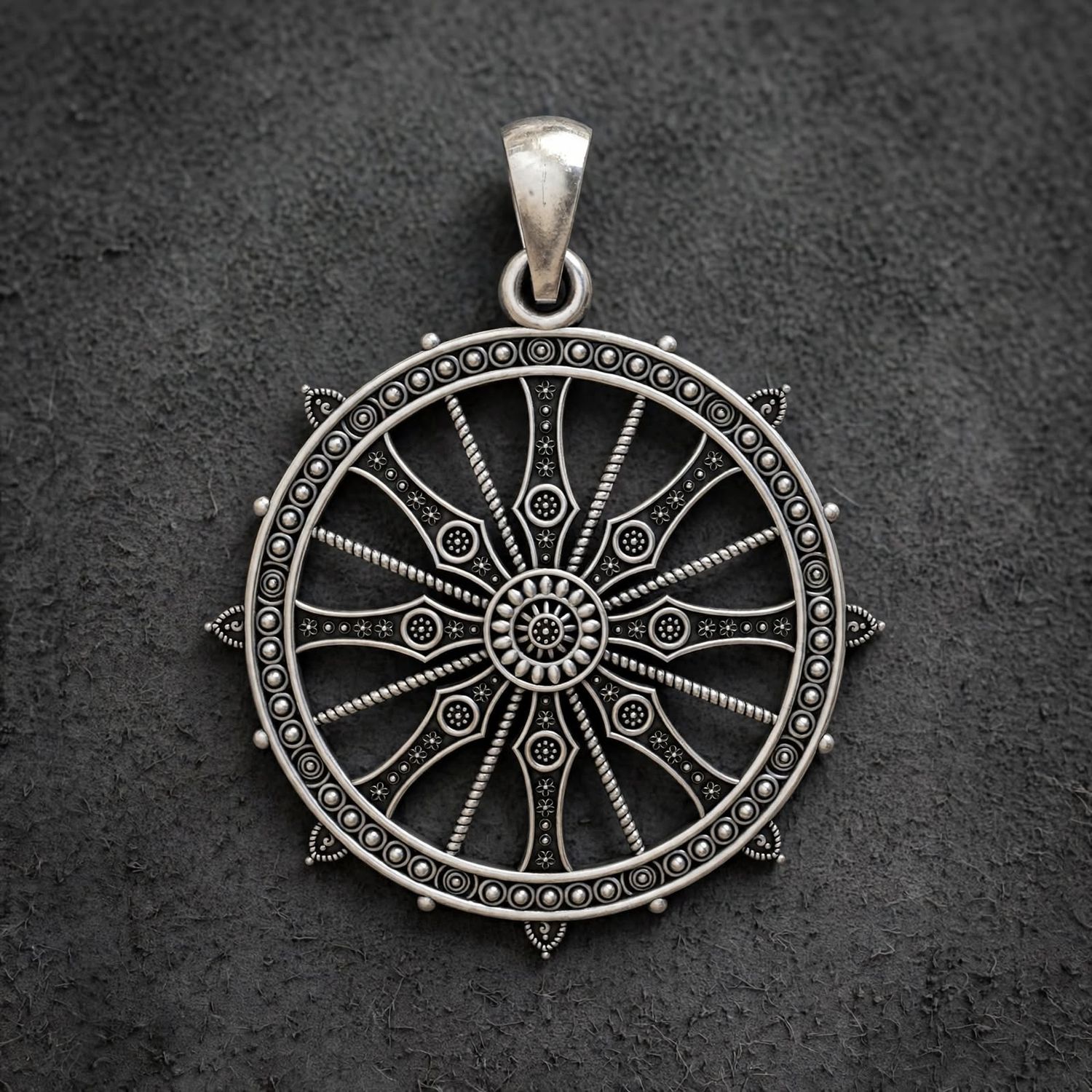 Divine Sudarshan Chakra | Konark Sun Wheel pendant