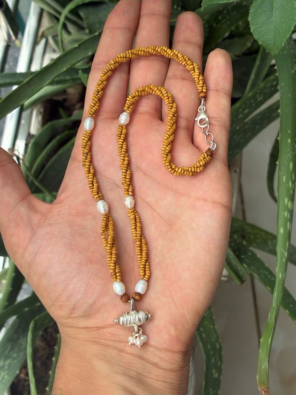 3 Round Tulsi And Pearls With Kawacha