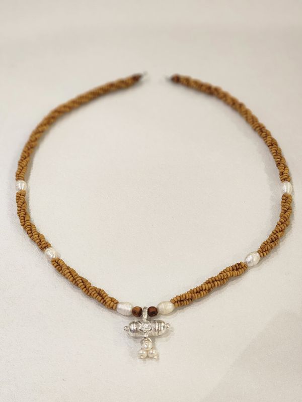3 Round Tulsi And Pearls With Kawacha