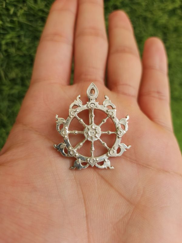 Sudarshan Silver Pendant
