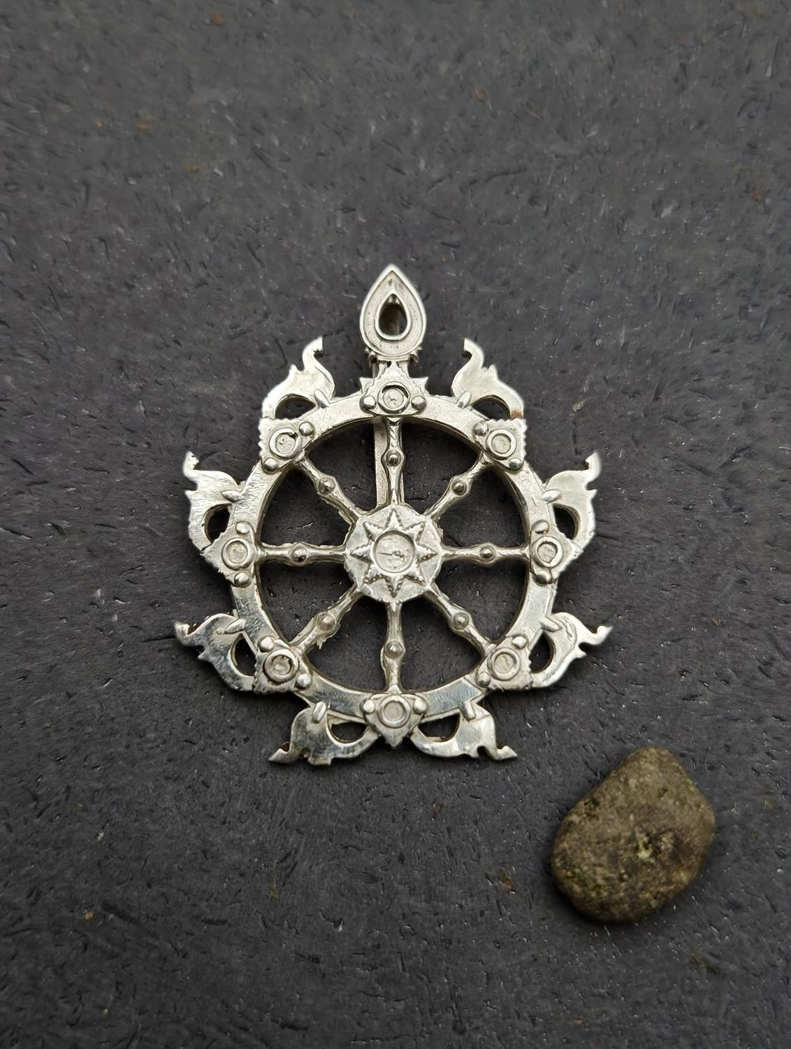 Sudarshan Silver Pendant