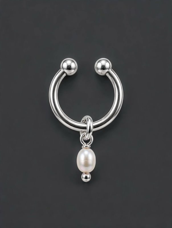 Freshwater Pearl silver Nose Ring