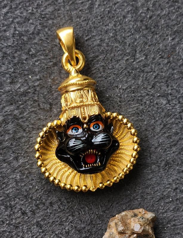 Ugra Narasimha Gold Plated/Enamel