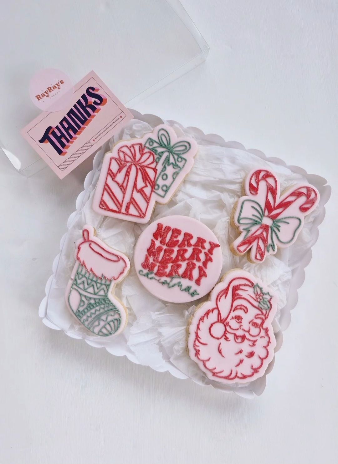 Pink Chistmas Cookie Gift Box