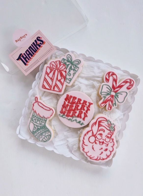 Pink Chistmas Cookie Gift Box