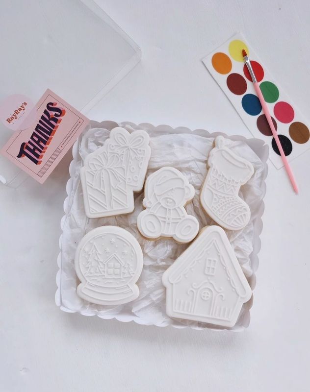 Paint Your Own Christmas Cookie Gift Box
