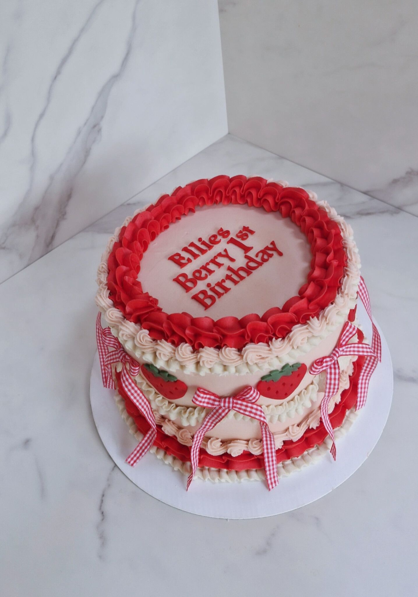 Berry First Birthday Cake