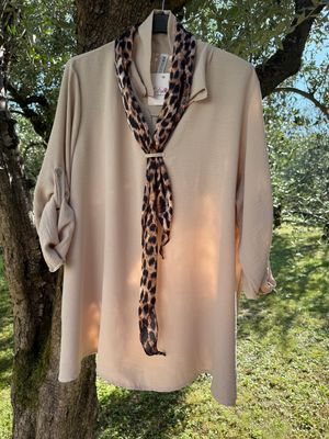 Blusa Cravatta Leopardo Blusa Cravatta Leopardo