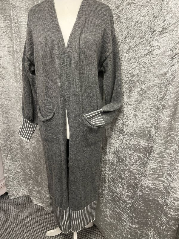 Long Cardigan Grey Free Size