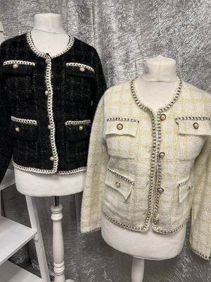 Soft Jacket Cream With Stretch Free Size