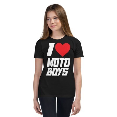 Girls I heart moto boys Youth Short Sleeve T-Shirt