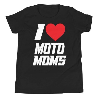 Youth I heart moto moms Short Sleeve T-Shirt