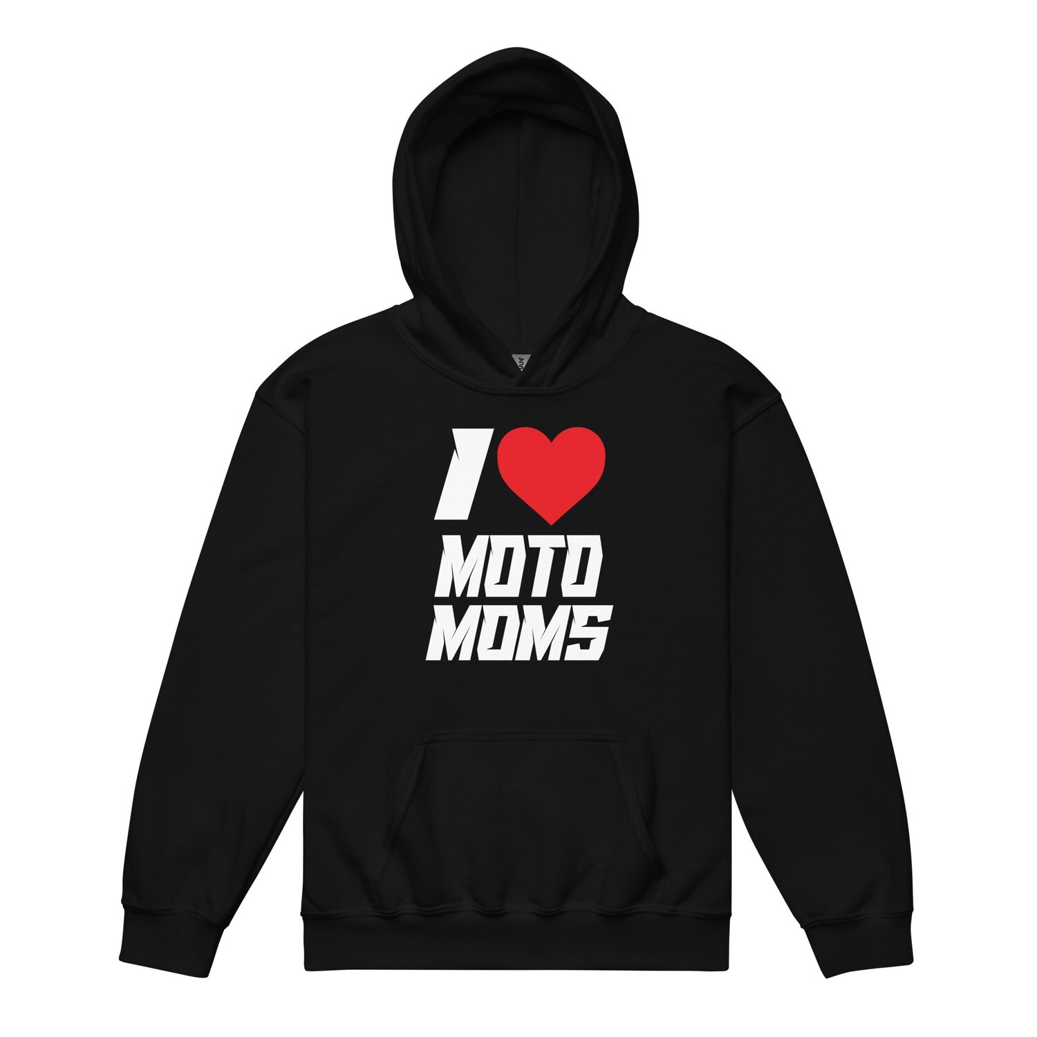 Youth I heart moto moms hoodie