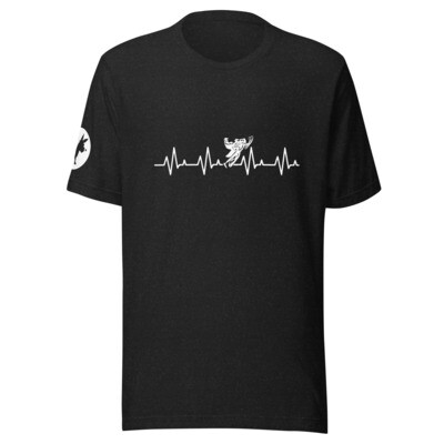 Snowmobile Heart Beat Unisex t-shirt- Dark