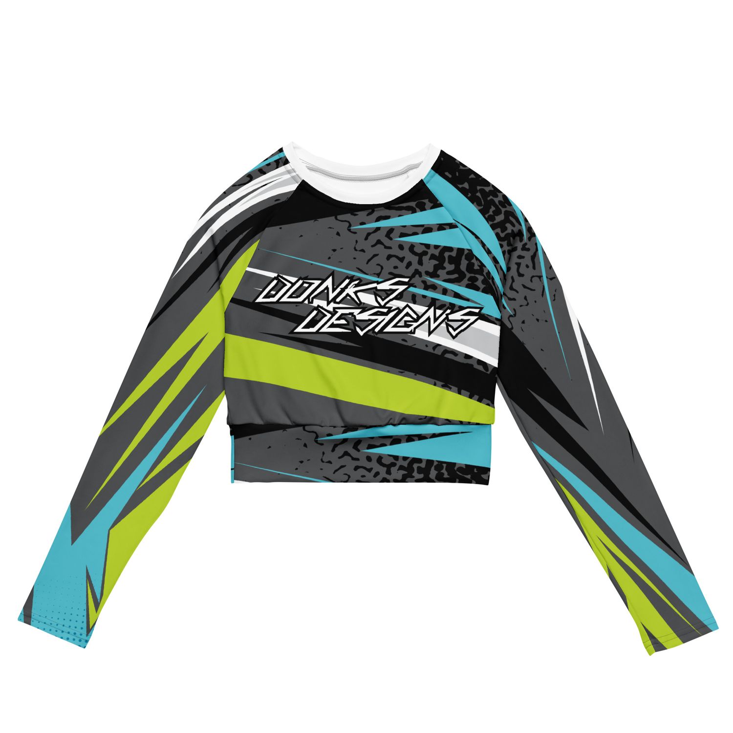 Recycled long-sleeve crop top