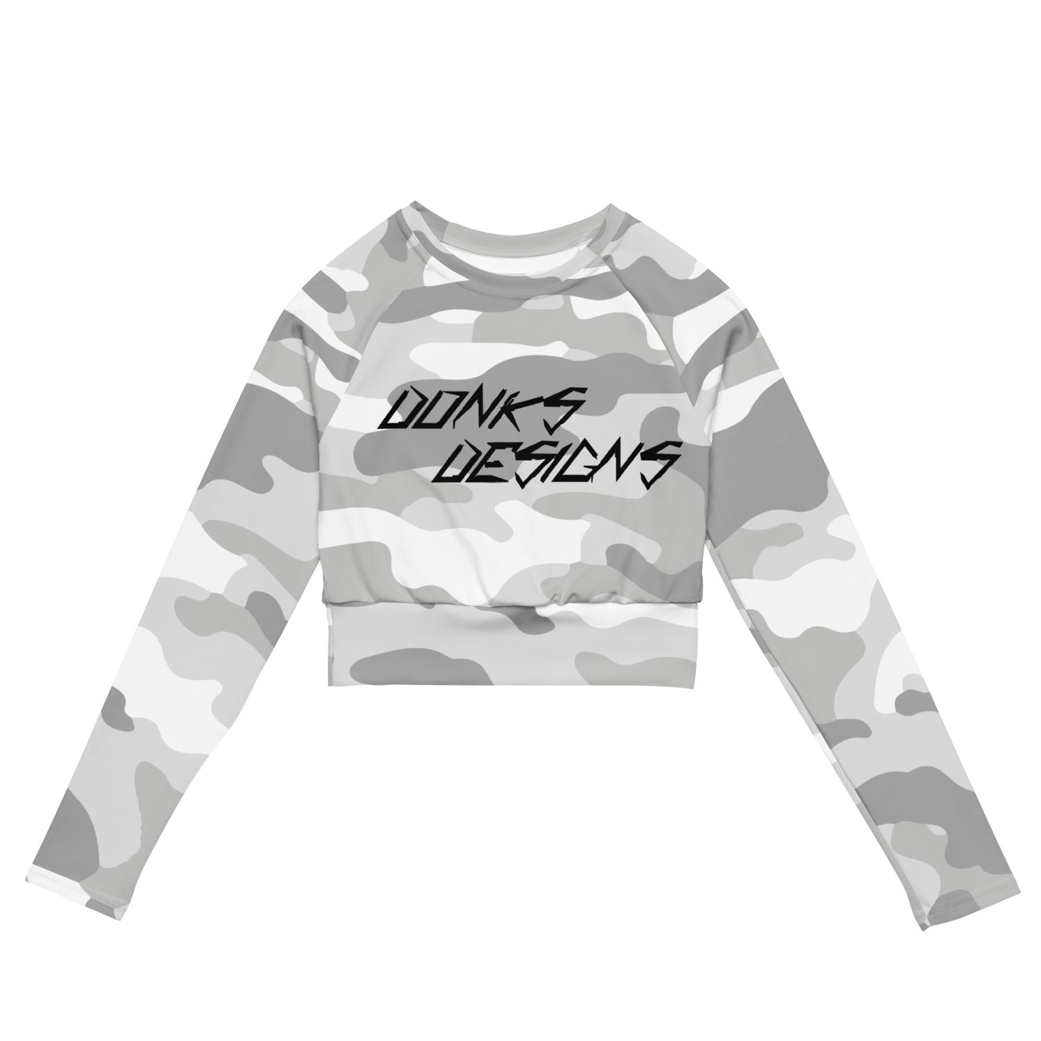 Recycled long-sleeve crop top