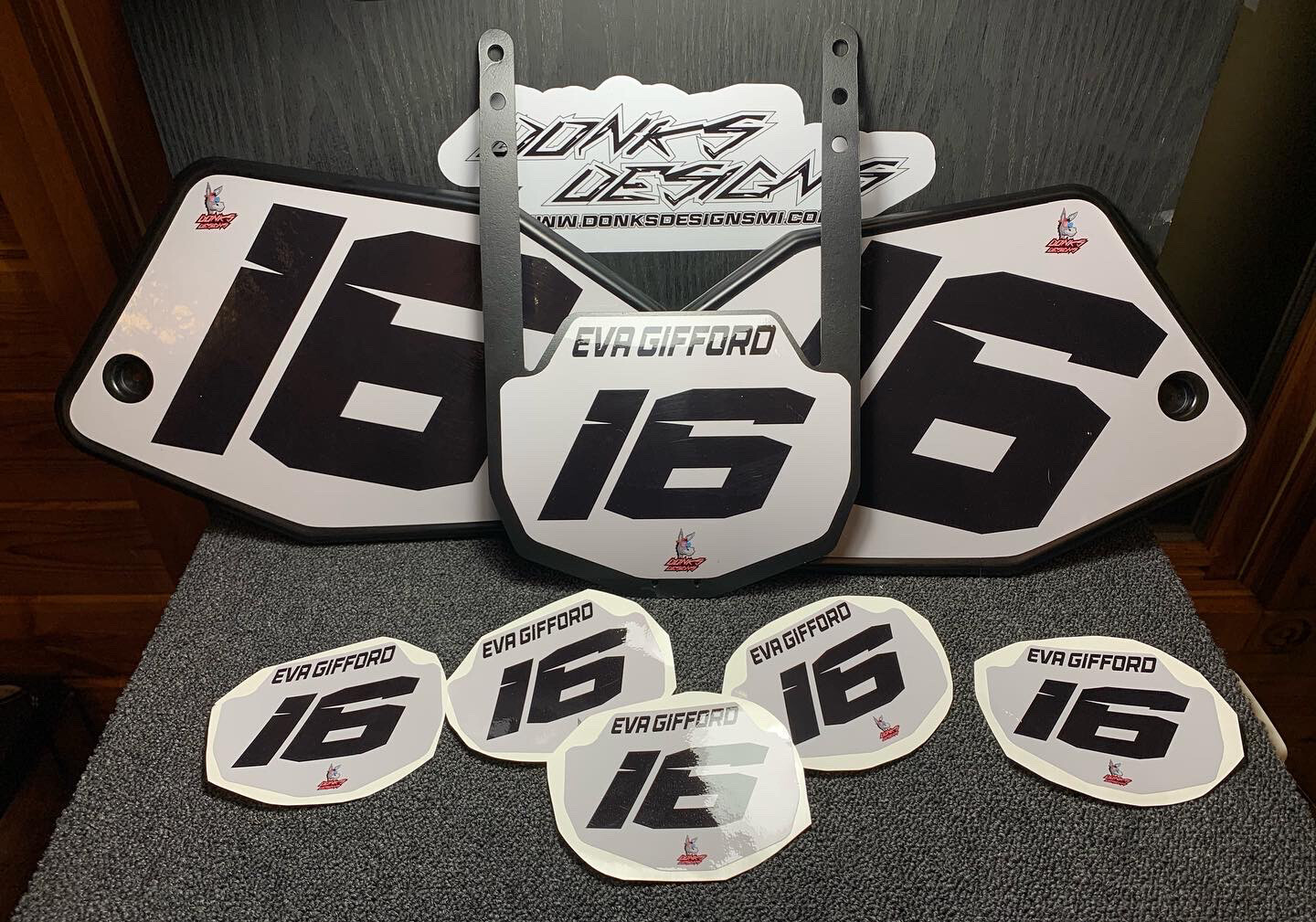 FULL SIZE SLED NUMBER PLATE DECALS