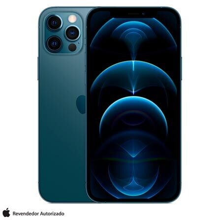 iPhone 12 Pro 256GB Azul-Pacífico, com Tela de 6,1&quot;, 5G e Câmera Tripla de 12MP - MGMT3BZ/A