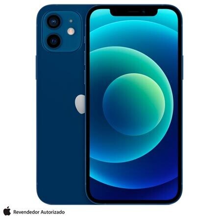 iPhone 12 Apple (256GB) Azul, Tela de 6,1&quot;, 5G e Câmera Dupla de 12 MP