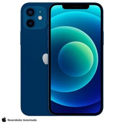 iPhone 12 Apple (256GB) Azul, Tela de 6,1&quot;, 5G e Câmera Dupla de 12 MP